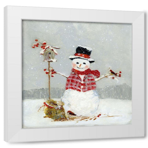 Frosty Friends II White Modern Wood Framed Art Print by Swatland, Sally