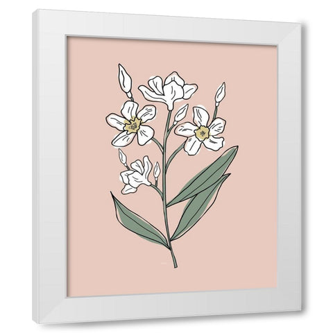 Outline Botanical II White Modern Wood Framed Art Print by Carpentieri, Natalie