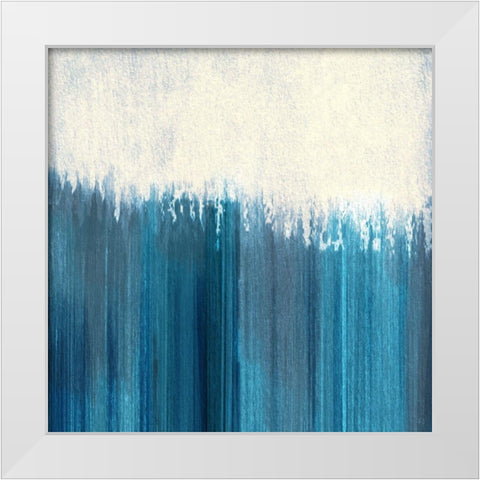Fading to Blue White Modern Wood Framed Art Print by Jill, Susan