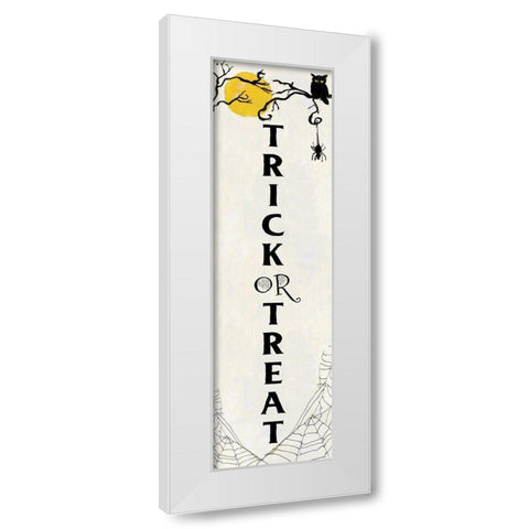 Trick or Treat Web White Modern Wood Framed Art Print by Swatland, Sally