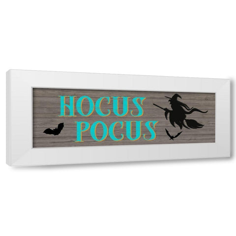 Hocus Pocus White Modern Wood Framed Art Print by CAD Designs