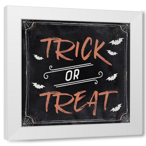 Trick or Treat White Modern Wood Framed Art Print by Carpentieri, Natalie