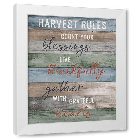 Harvest Rules White Modern Wood Framed Art Print by Carpentieri, Natalie