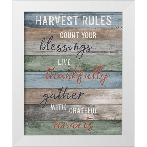Harvest Rules White Modern Wood Framed Art Print by Carpentieri, Natalie