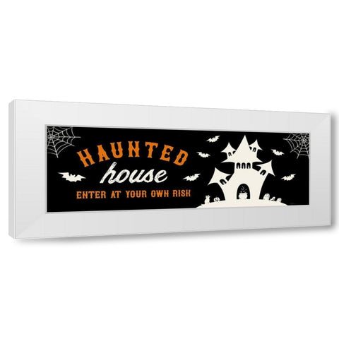 Haunted Risk White Modern Wood Framed Art Print by Carpentieri, Natalie