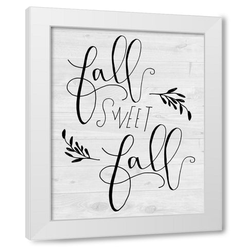 Fall Sweet Fall White Modern Wood Framed Art Print by Murray, Amanda