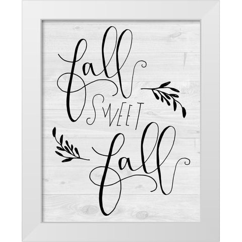 Fall Sweet Fall White Modern Wood Framed Art Print by Murray, Amanda