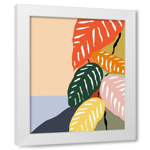 Tropical Plant II White Modern Wood Framed Art Print by Santiago, Daniela