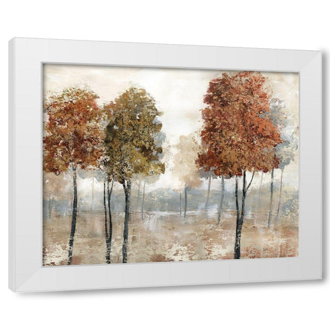 Trees of Copper Mountain White Modern Wood Framed Art Print by Nan