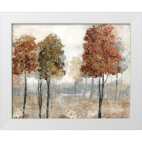 Trees of Copper Mountain White Modern Wood Framed Art Print by Nan