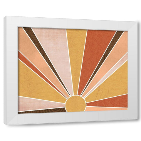 Sedona Sunrise White Modern Wood Framed Art Print by Santiago, Daniela