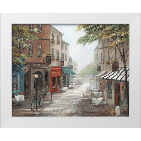 Rues Bakery White Modern Wood Framed Art Print by Manning, Ruane