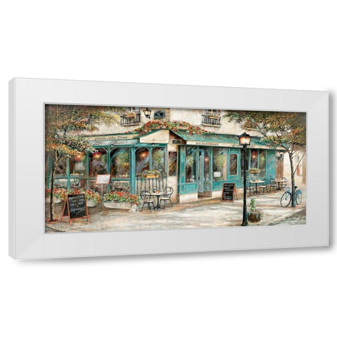 Rue du Jardin White Modern Wood Framed Art Print by Manning, Ruane