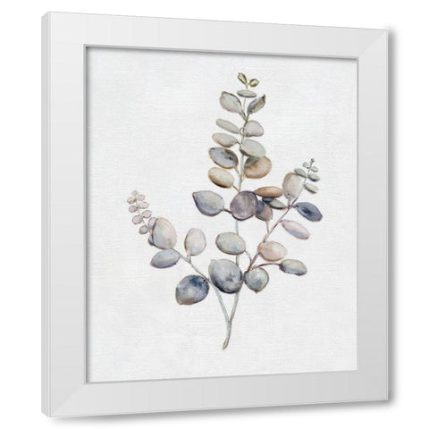 Eucalyptus I White Modern Wood Framed Art Print by Brooks, Donna