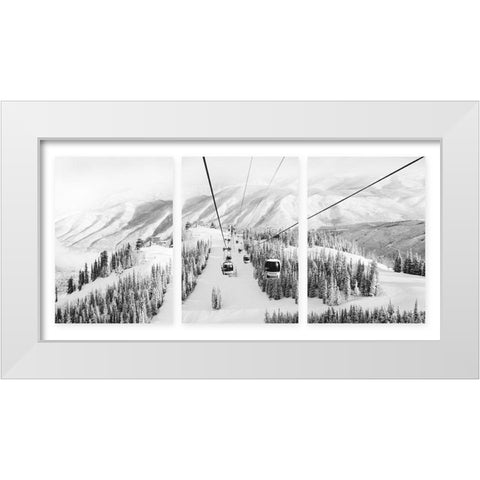 Frost Mountain White Modern Wood Framed Art Print by Delimont, Danita