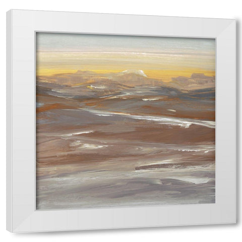 Desert Sundown White Modern Wood Framed Art Print by Jill, Susan