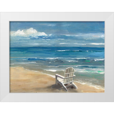 Solace Beach White Modern Wood Framed Art Print by Swatland, Sally