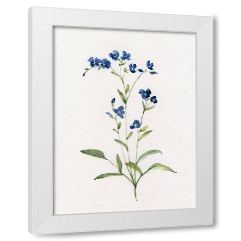 Petite Blue II White Modern Wood Framed Art Print by Swatland, Sally