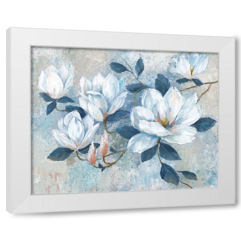 Spring Bloom I White Modern Wood Framed Art Print by Nan