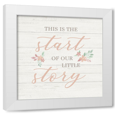 Little Story White Modern Wood Framed Art Print by Carpentieri, Natalie
