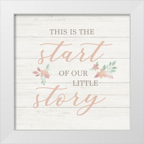 Little Story White Modern Wood Framed Art Print by Carpentieri, Natalie