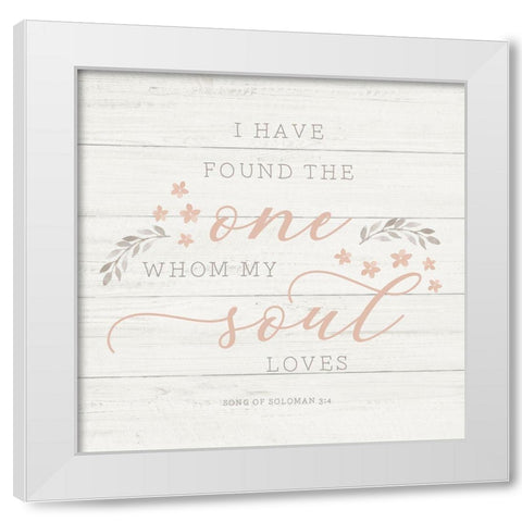 The One White Modern Wood Framed Art Print by Carpentieri, Natalie