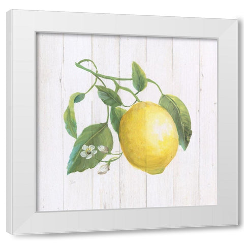 Lemon Fresh I White Modern Wood Framed Art Print by Nan