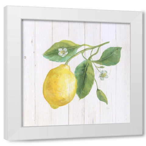 Lemon Fresh II White Modern Wood Framed Art Print by Nan