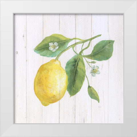 Lemon Fresh II White Modern Wood Framed Art Print by Nan
