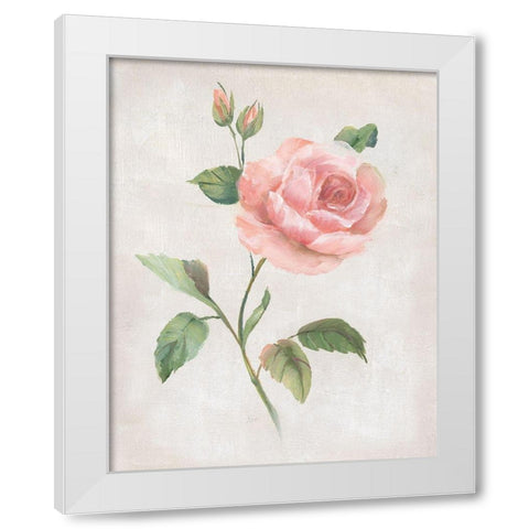 Grandiflora I White Modern Wood Framed Art Print by Nan