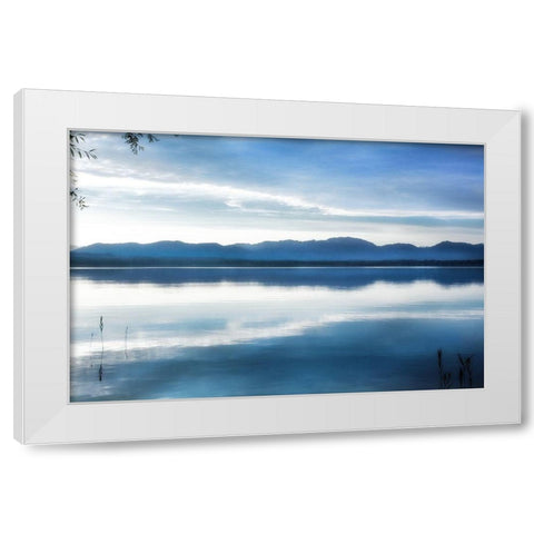 Blue Hour White Modern Wood Framed Art Print by Weisz, Irene