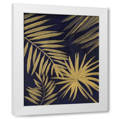 Tropical Gold White Modern Wood Framed Art Print by Nan