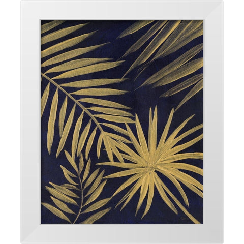 Tropical Gold White Modern Wood Framed Art Print by Nan