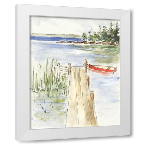 Sketchy Pier White Modern Wood Framed Art Print by Swatland, Sally