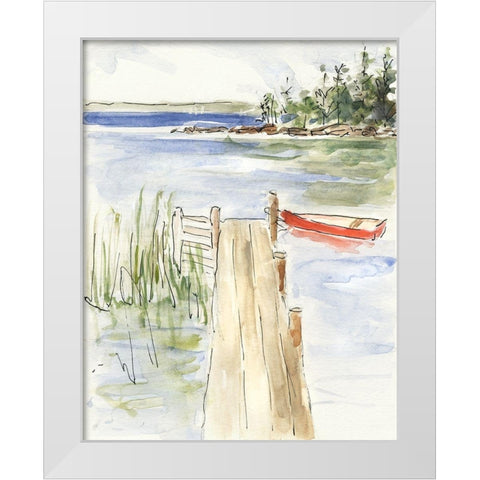 Sketchy Pier White Modern Wood Framed Art Print by Swatland, Sally