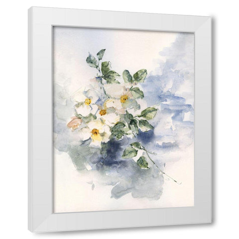 Dogwood Blossoms I White Modern Wood Framed Art Print by Swatland, Sally