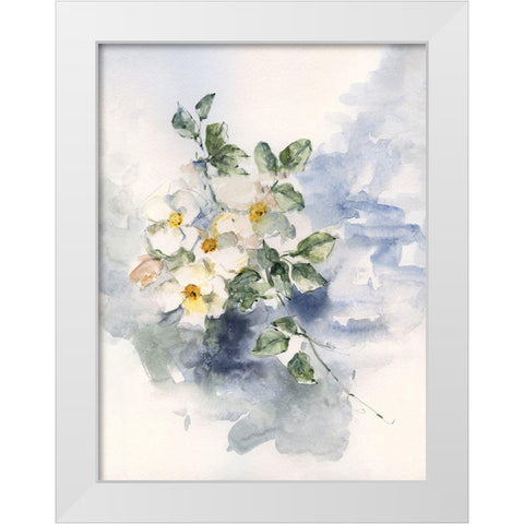 Dogwood Blossoms I White Modern Wood Framed Art Print by Swatland, Sally