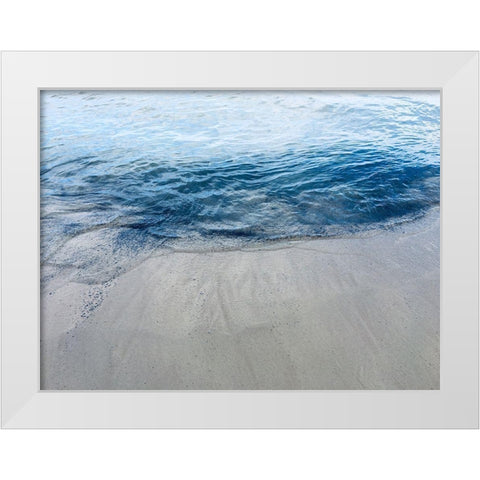 Aegean Blue Water White Modern Wood Framed Art Print by Nan
