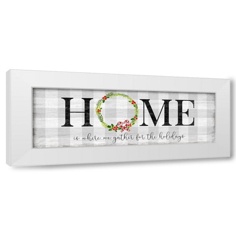 Gather for the Holidays White Modern Wood Framed Art Print by Carpentieri, Natalie