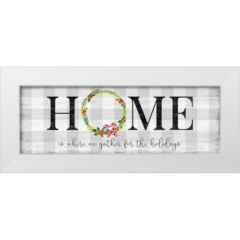 Gather for the Holidays White Modern Wood Framed Art Print by Carpentieri, Natalie