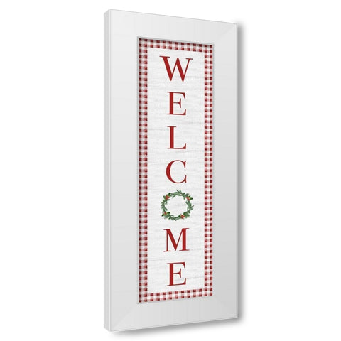 Welcome White Modern Wood Framed Art Print by Carpentieri, Natalie