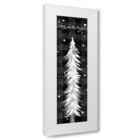 Merry Night White Modern Wood Framed Art Print by Tava Studios