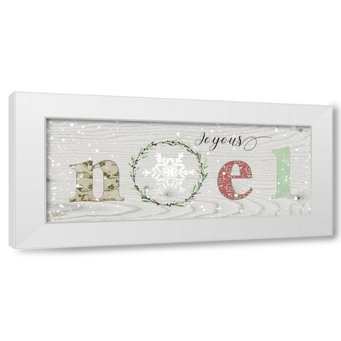 Farmhouse Christmas Noel Sign White Modern Wood Framed Art Print by Finn, Livi