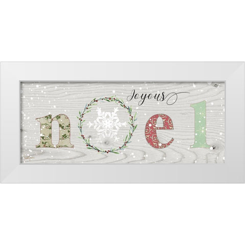 Farmhouse Christmas Noel Sign White Modern Wood Framed Art Print by Finn, Livi