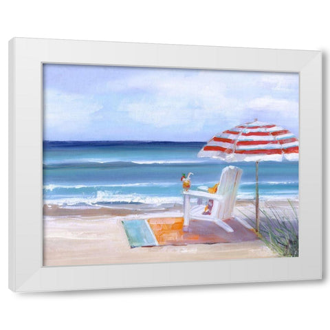 Tea by the Sea White Modern Wood Framed Art Print by Swatland, Sally