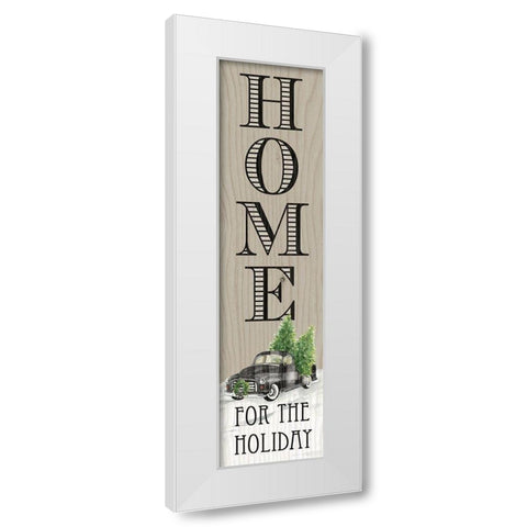 Home for the Holiday White Modern Wood Framed Art Print by Robinson, Carol