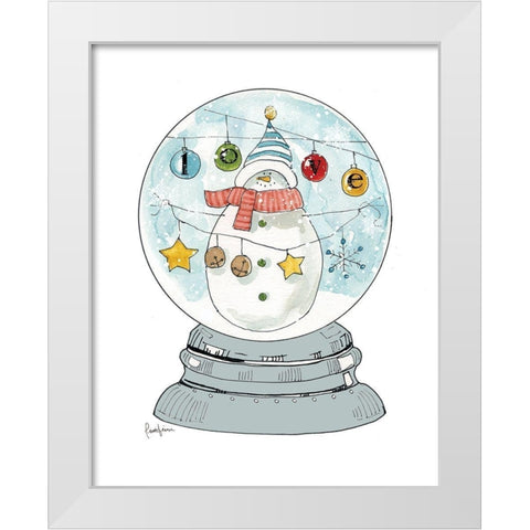 Snowglobe I White Modern Wood Framed Art Print by Finn, Livi