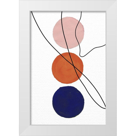 Millenium Geo White Modern Wood Framed Art Print by Pattinian, Merri