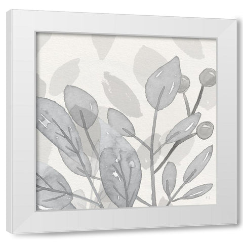 Shadow Leaves I White Modern Wood Framed Art Print by Jill, Susan