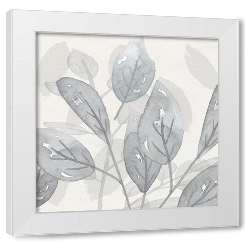 Shadow Leaves II White Modern Wood Framed Art Print by Jill, Susan